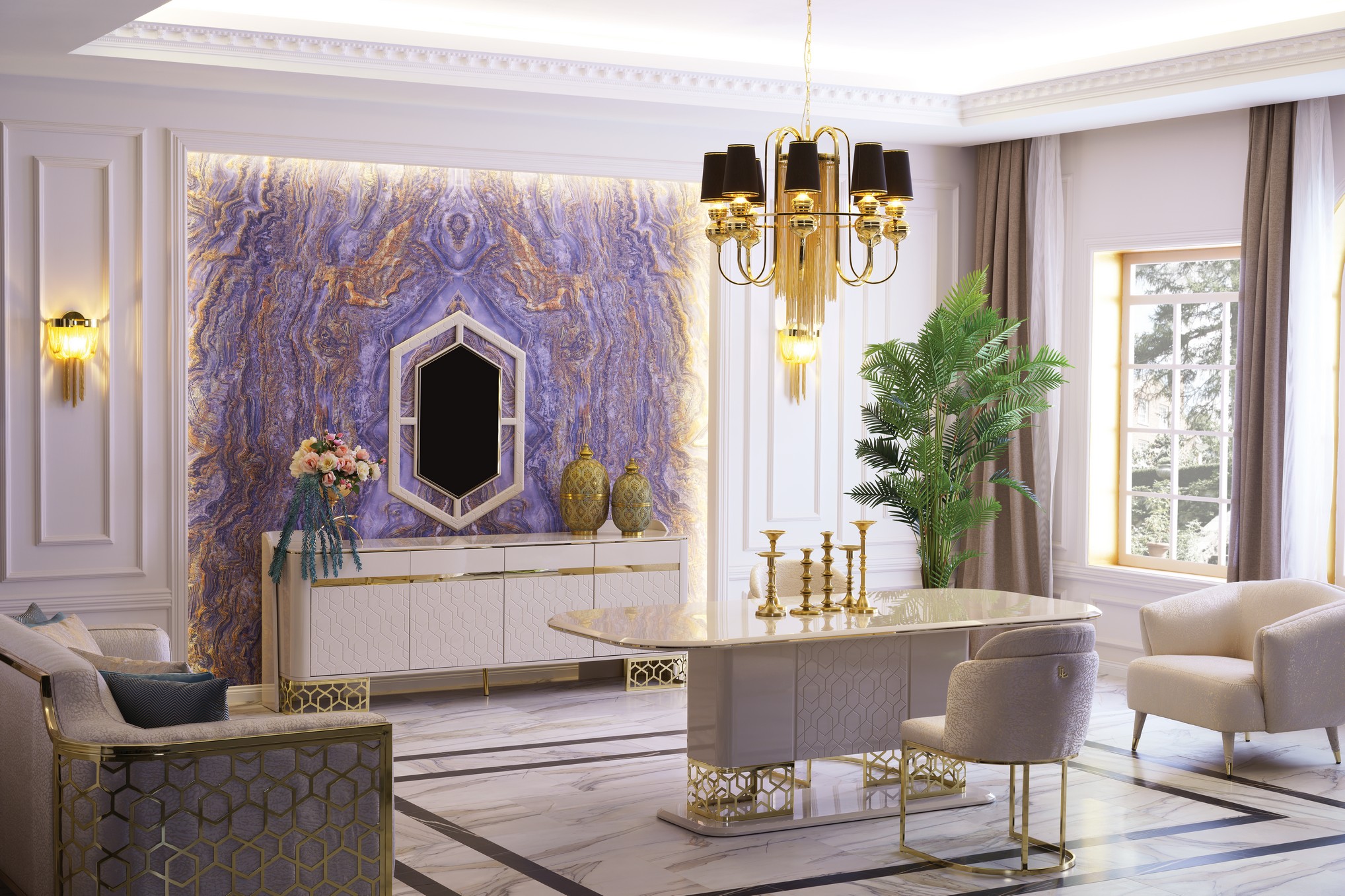 _lux03066_PSMS Fendi Yemek Odası - Görsel 1